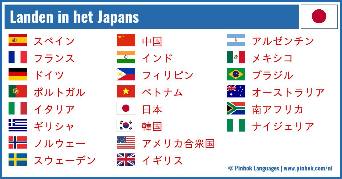 Landen in het Japans