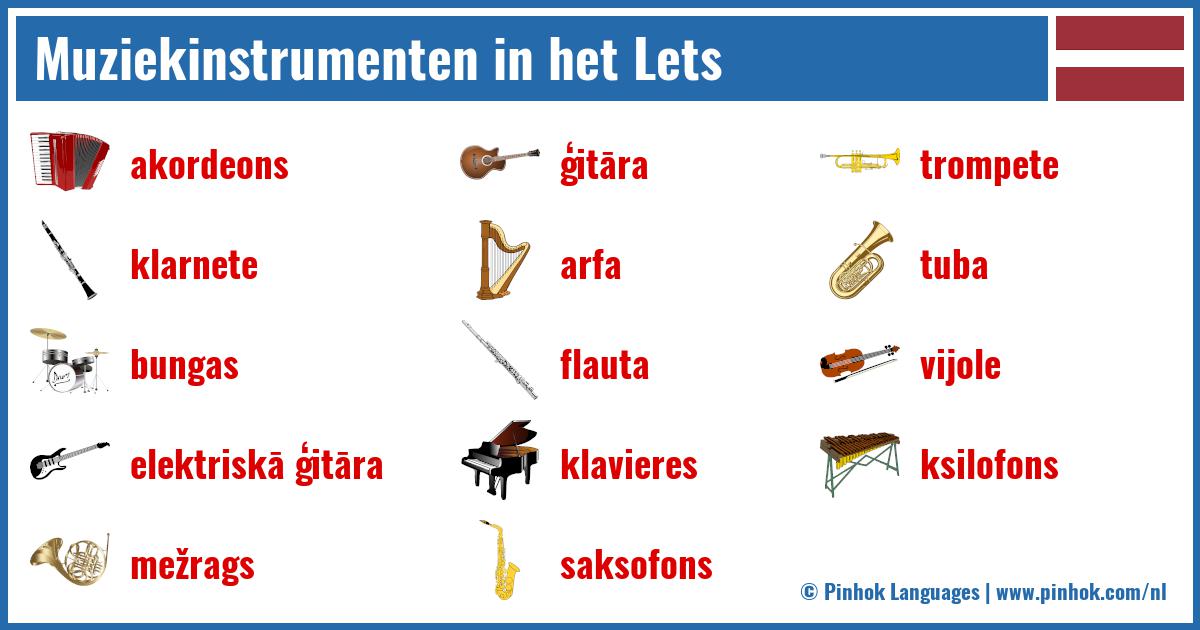 Muziekinstrumenten in het Lets