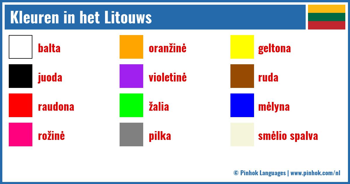 Kleuren in het Litouws