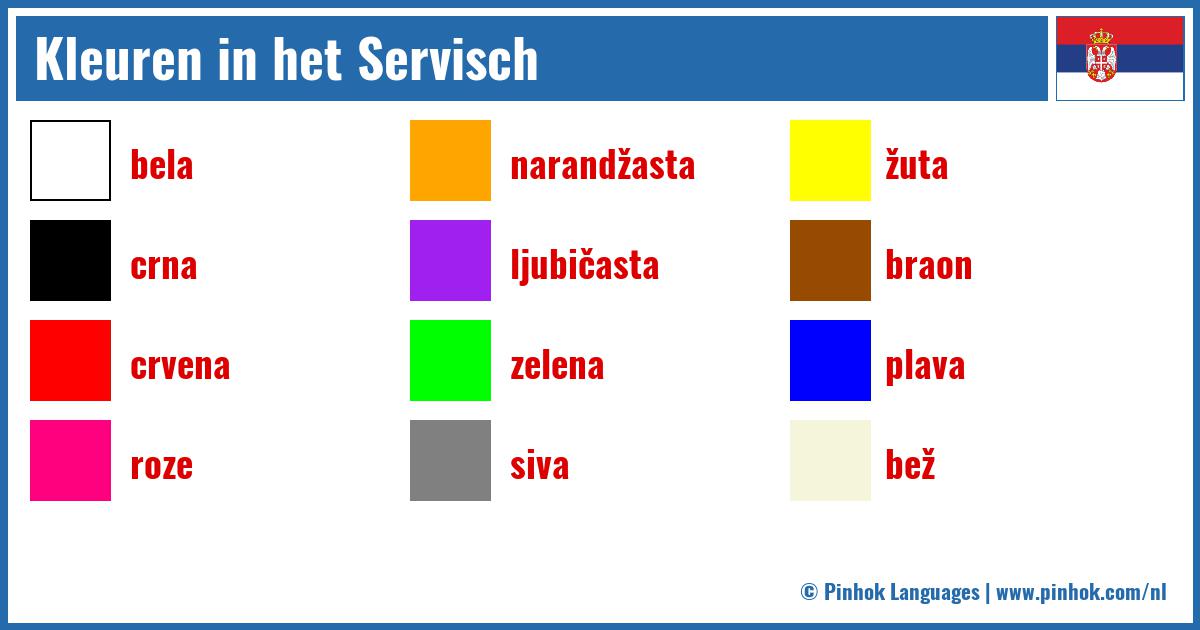 Kleuren in het Servisch