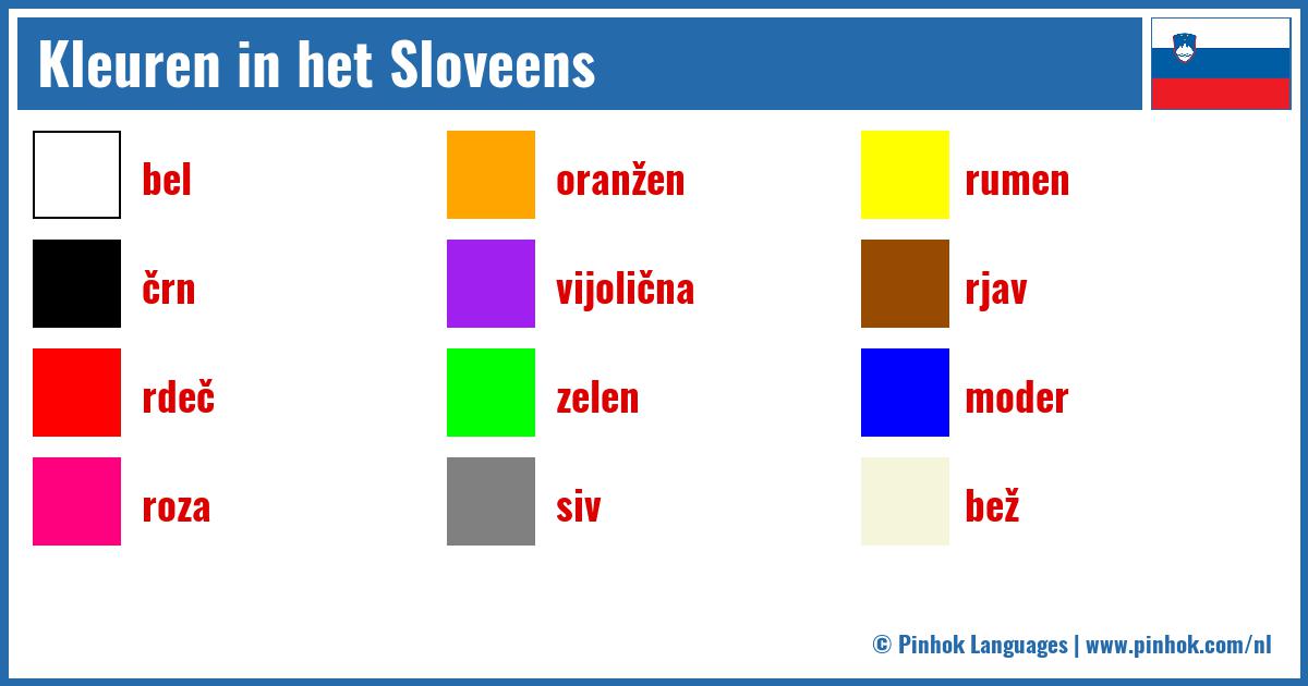 Kleuren in het Sloveens
