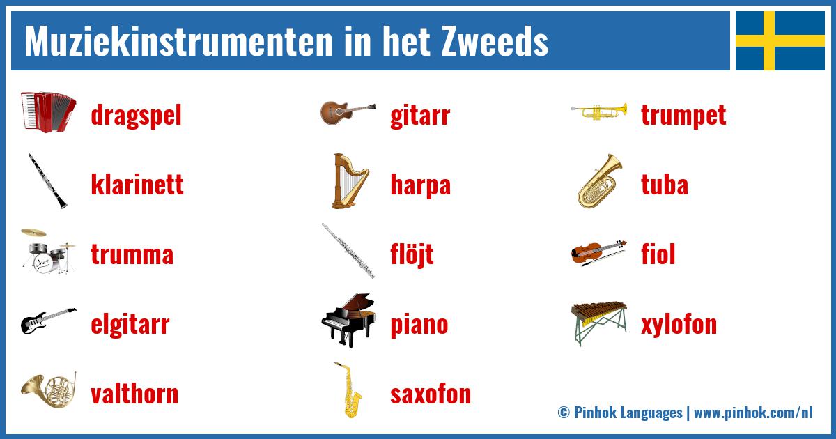 Muziekinstrumenten in het Zweeds
