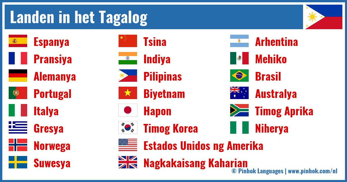 Landen in het Tagalog