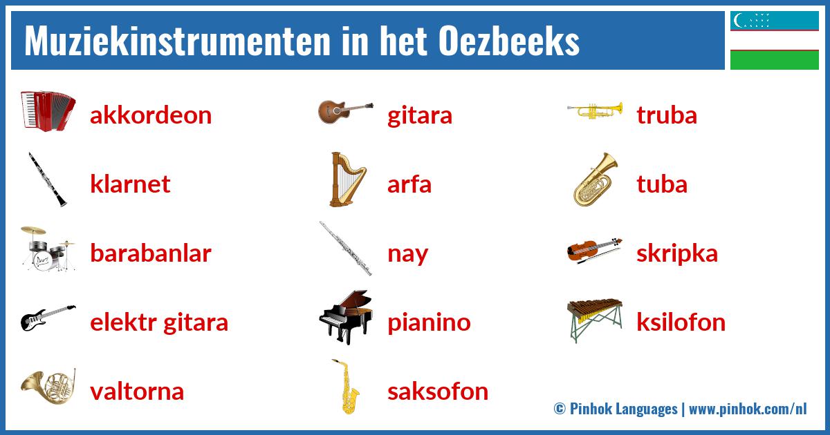 Muziekinstrumenten in het Oezbeeks