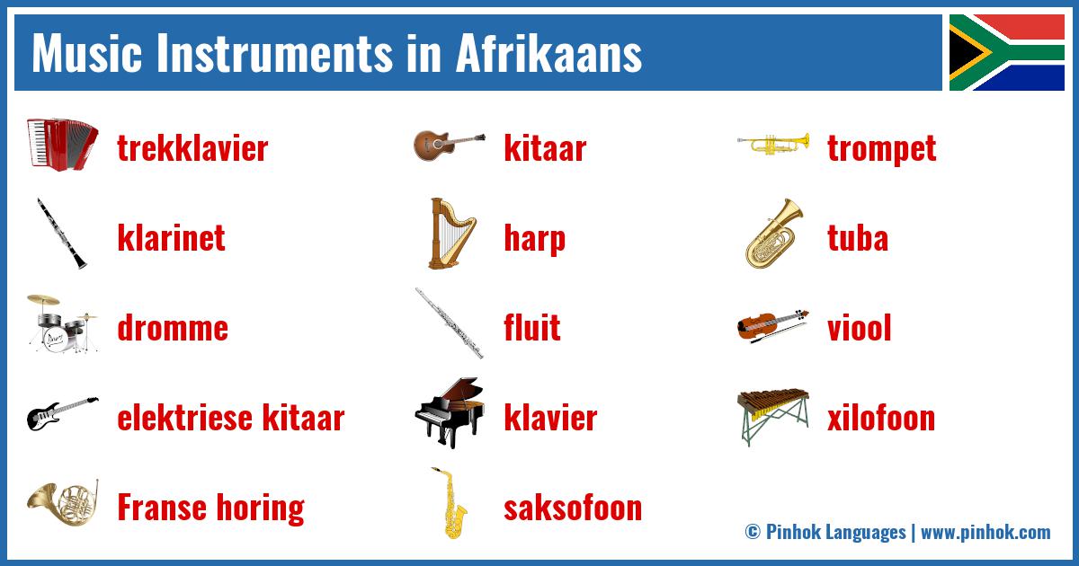 Music Instruments in Afrikaans