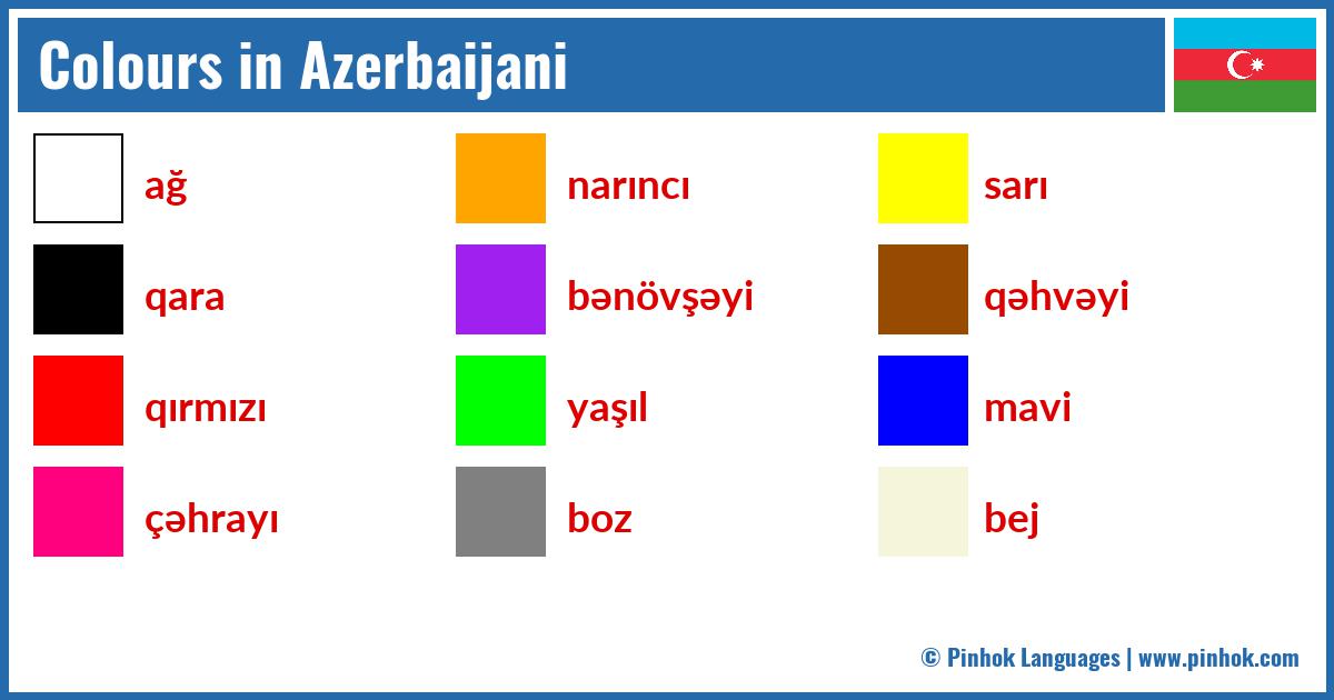 Colours in Azerbaijani