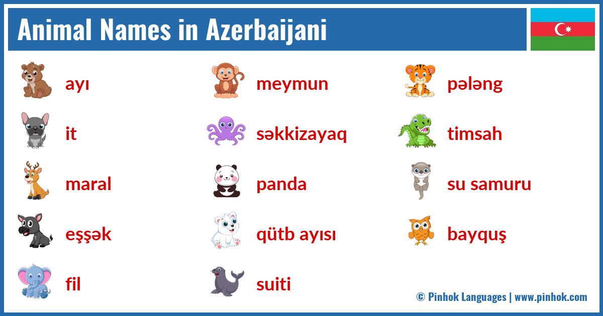 Animal Names in Azerbaijani