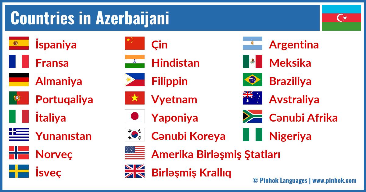 Countries in Azerbaijani