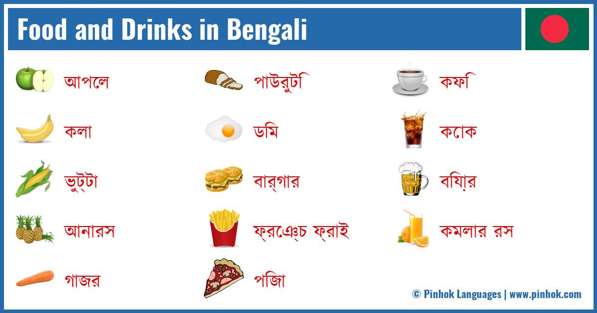 Food and Drinks in Bengali