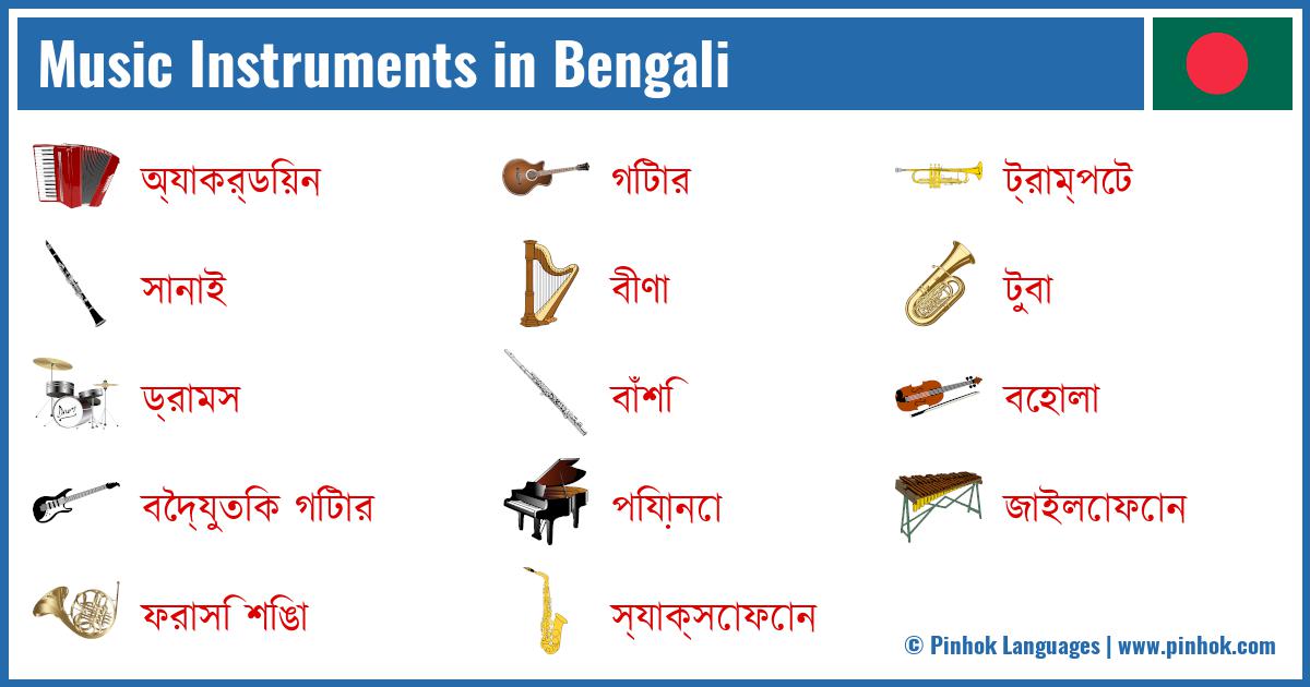 Music Instruments in Bengali