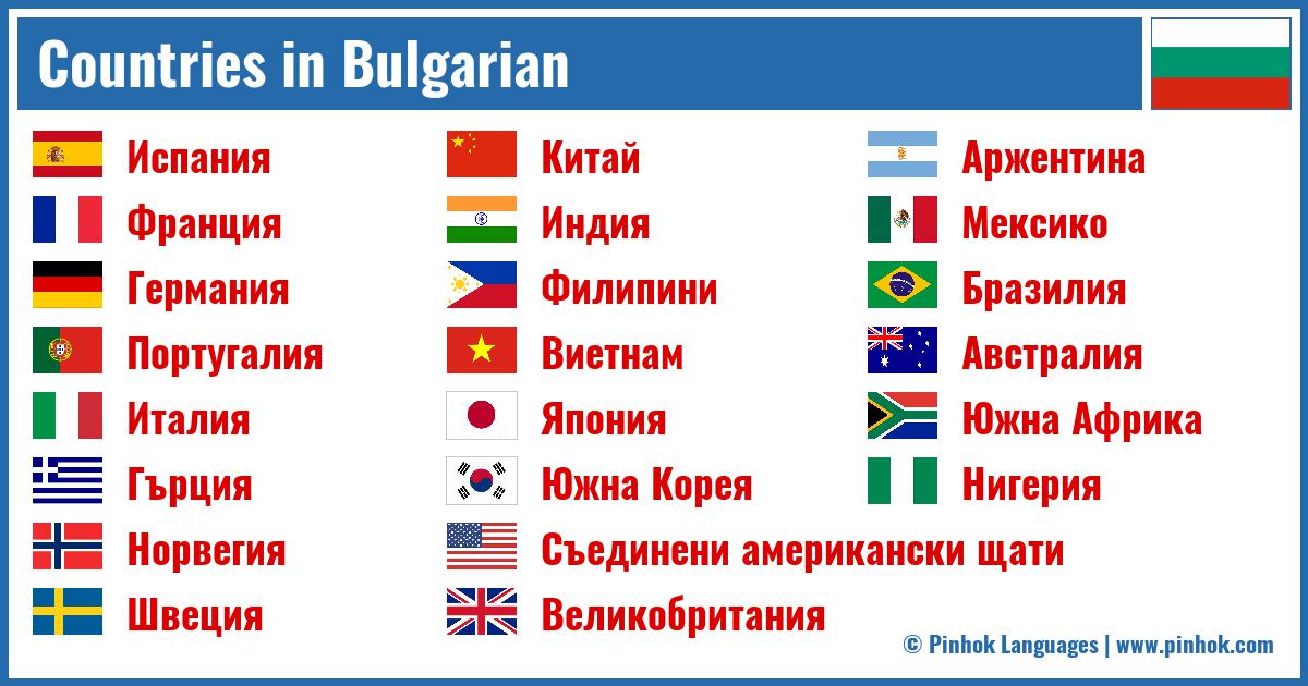 Countries in Bulgarian