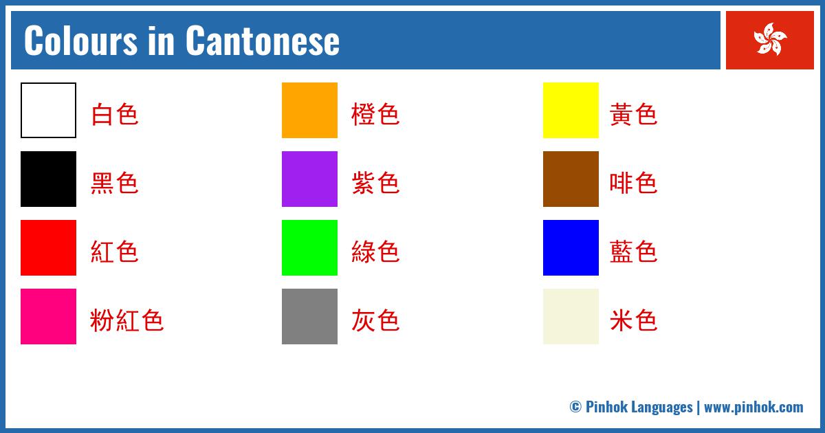 Colours in Cantonese