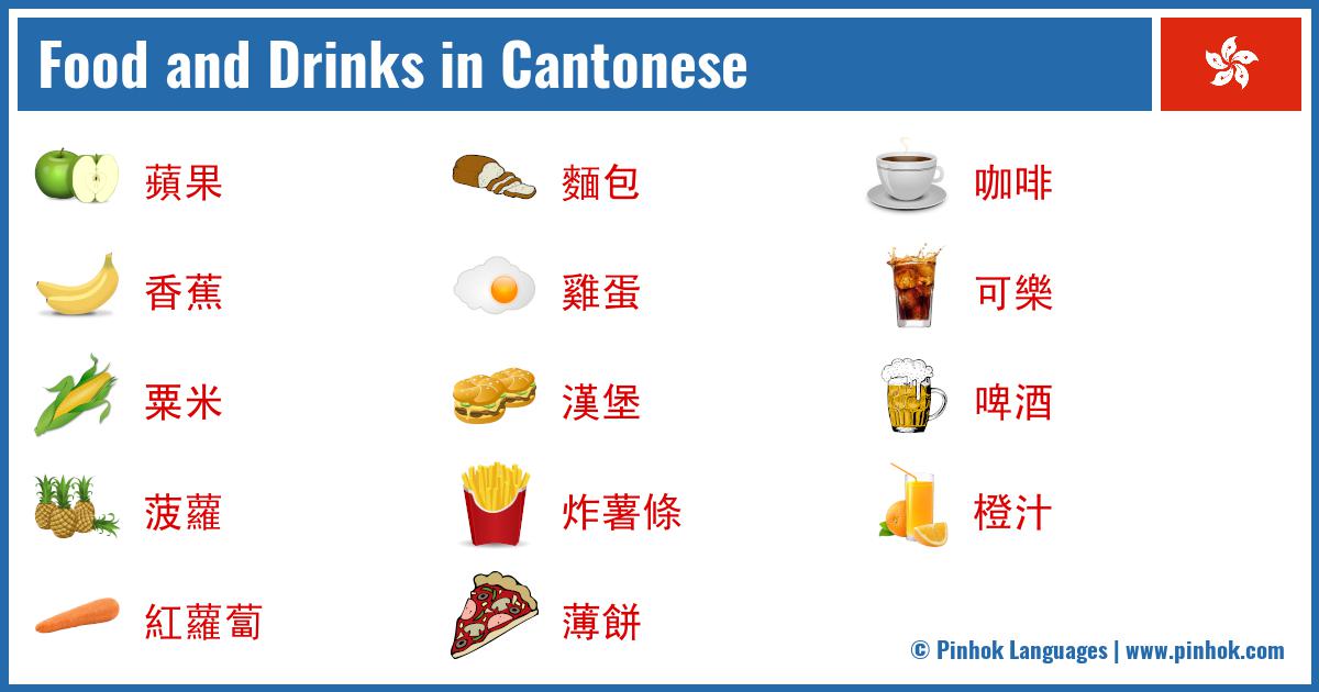 Food and Drinks in Cantonese