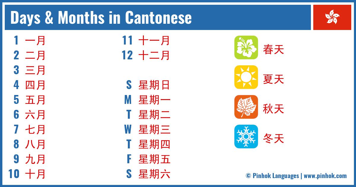 Days & Months in Cantonese