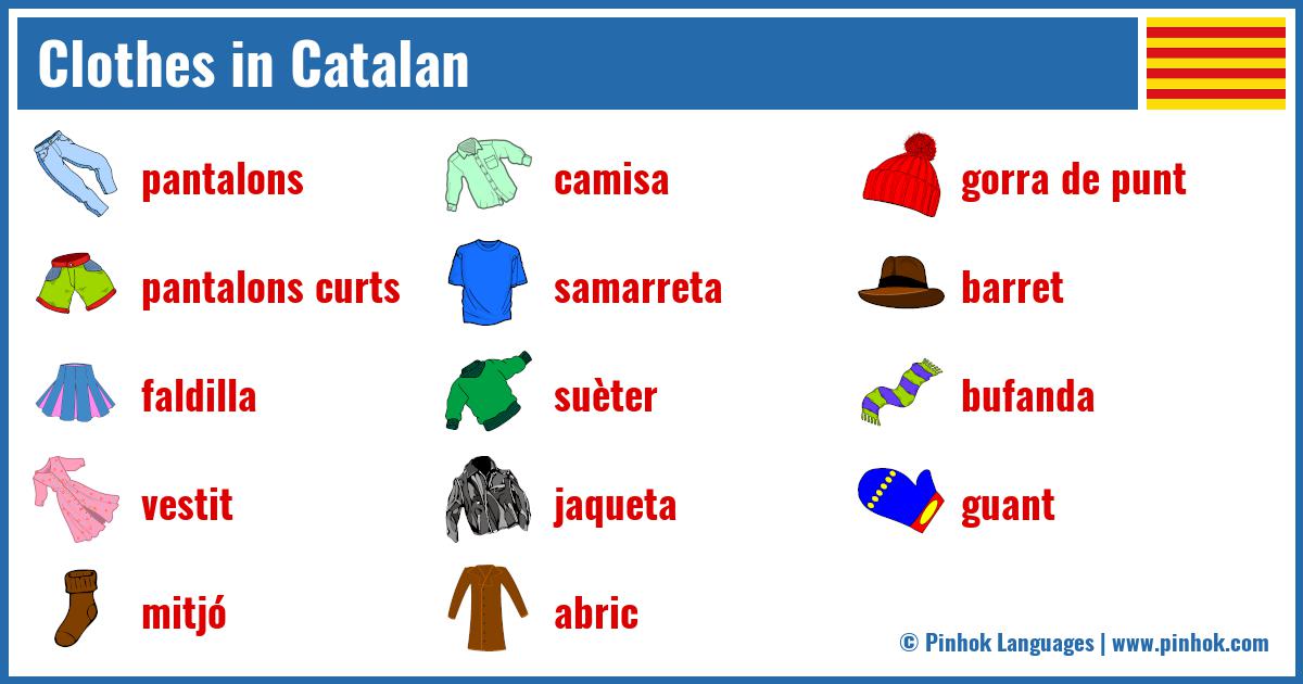 Clothes in Catalan