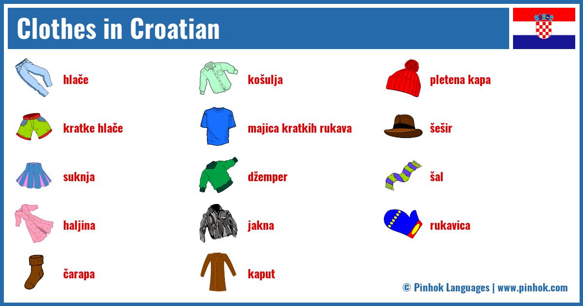 Clothes in Croatian