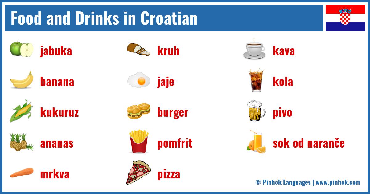 Food and Drinks in Croatian