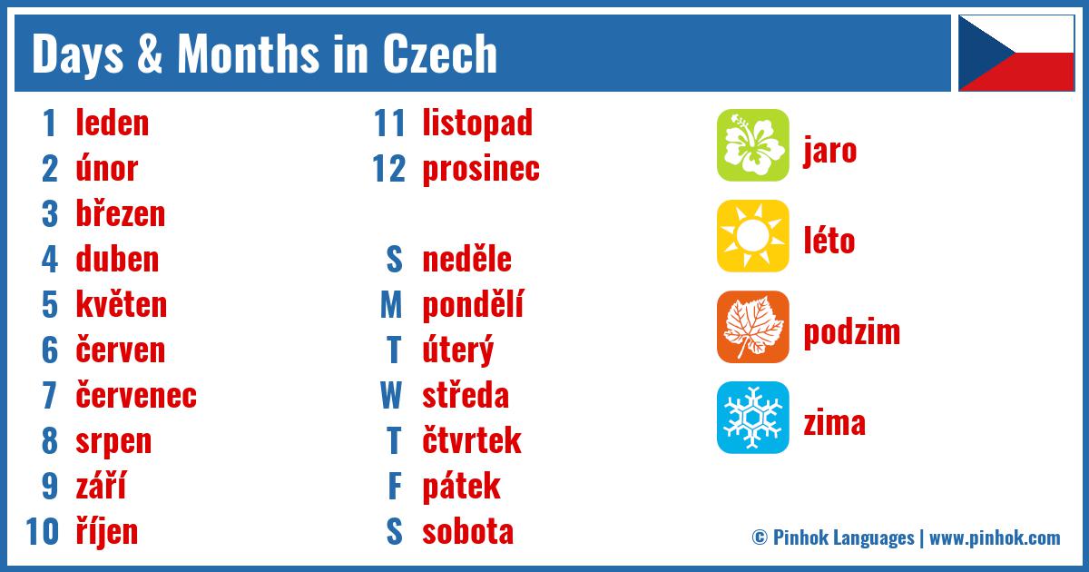 Days & Months in Czech