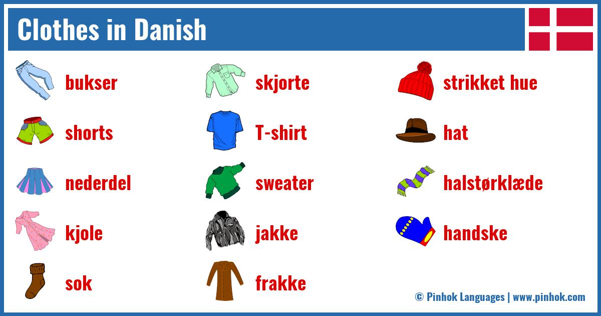 Clothes in Danish