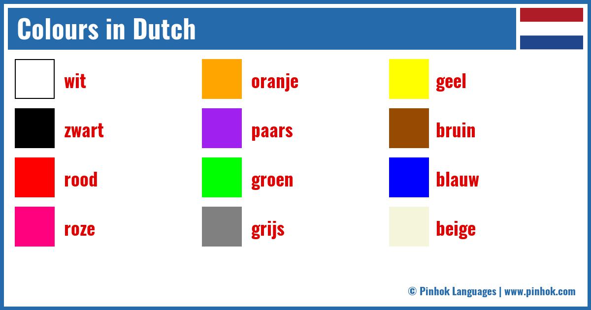 Colours in Dutch