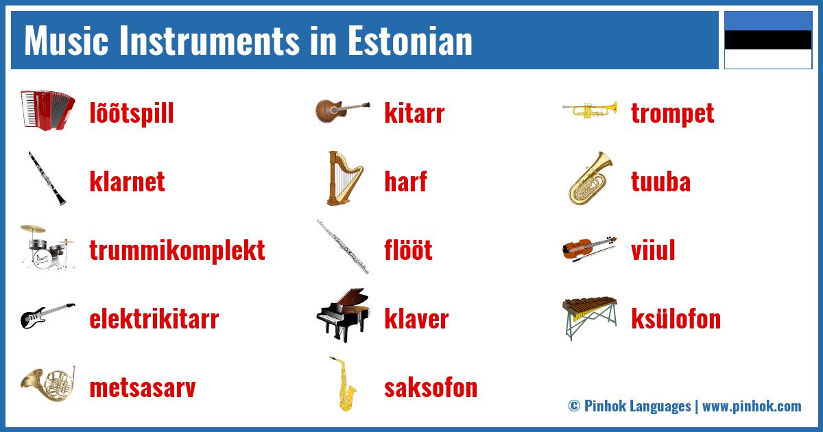Music Instruments in Estonian