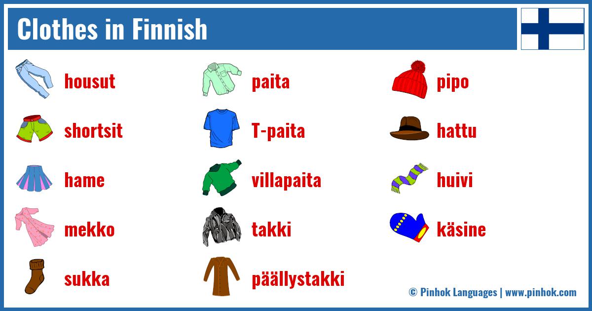 Clothes in Finnish
