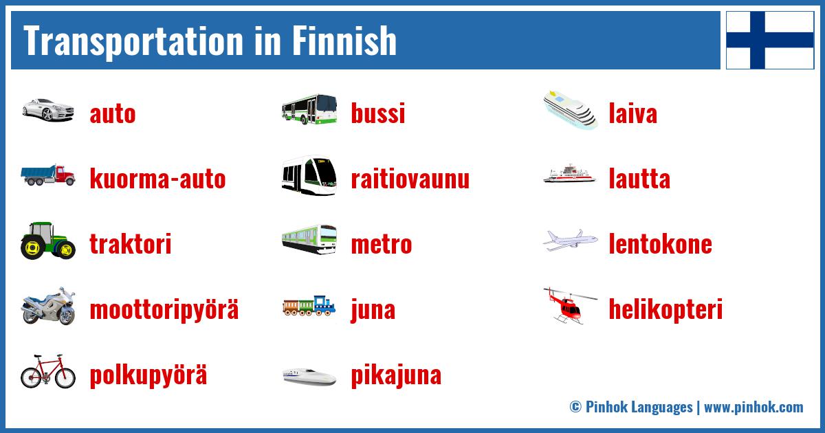Transportation in Finnish
