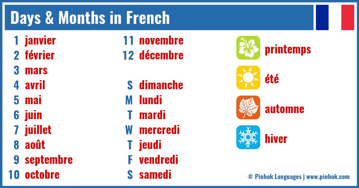 Days & Months in French