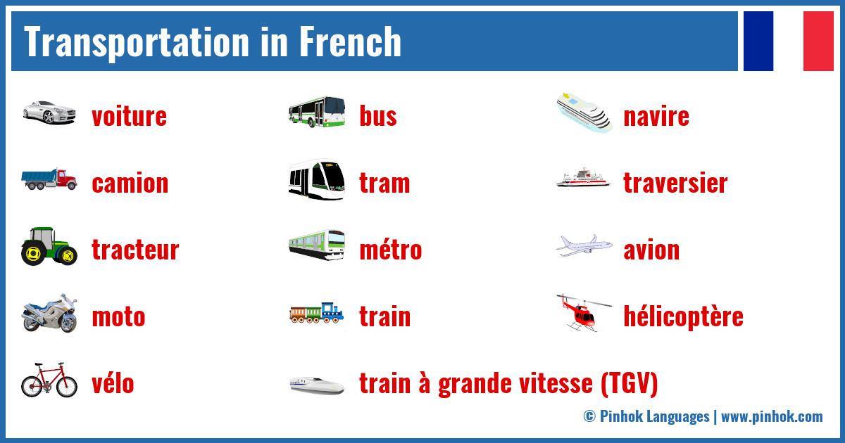 Transportation in French