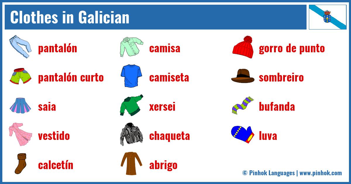Clothes in Galician