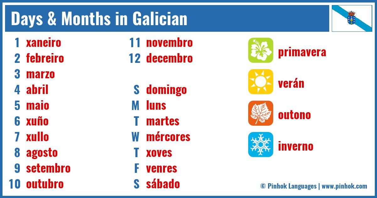 Days & Months in Galician