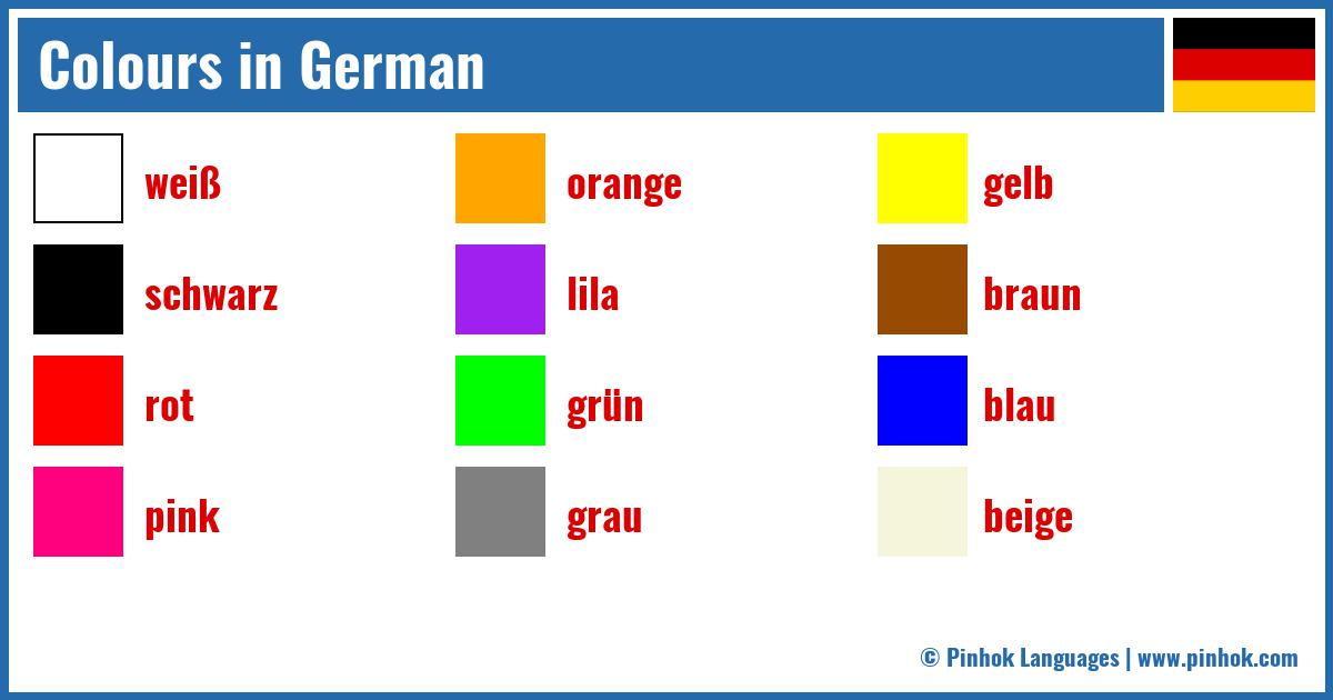 Colours in German
