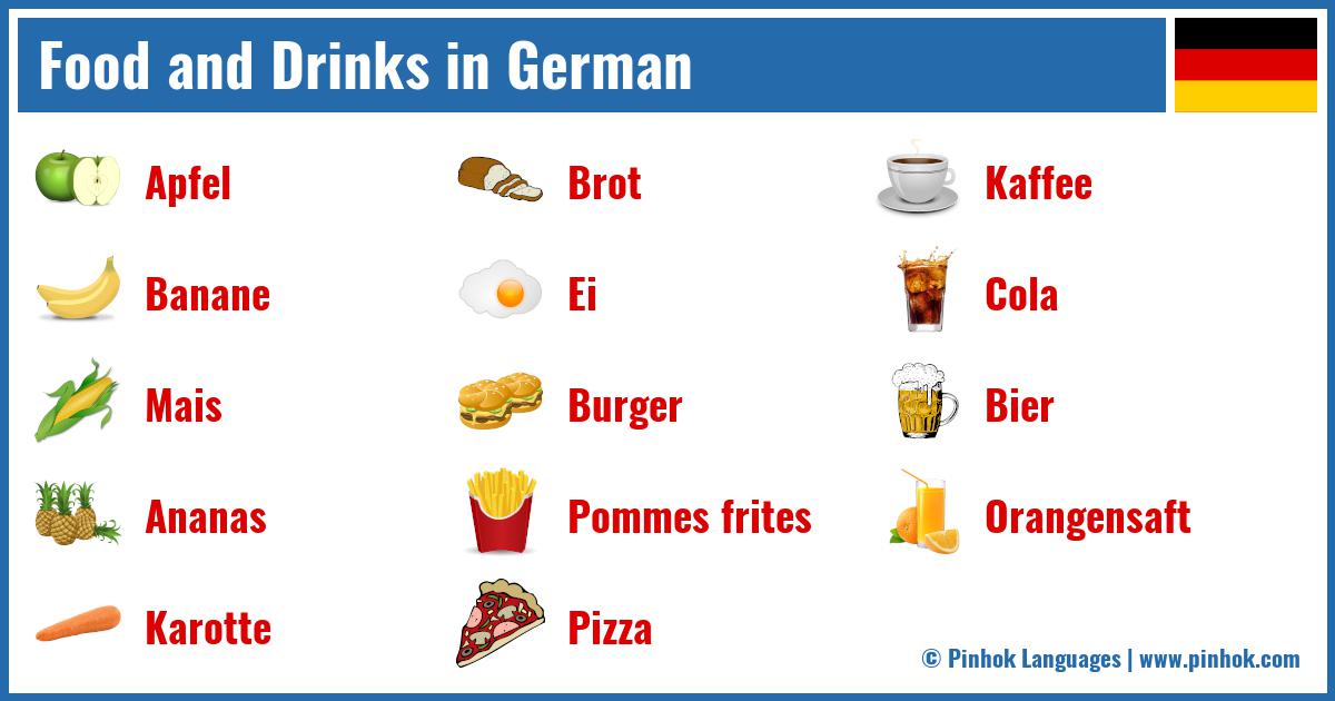 Food and Drinks in German