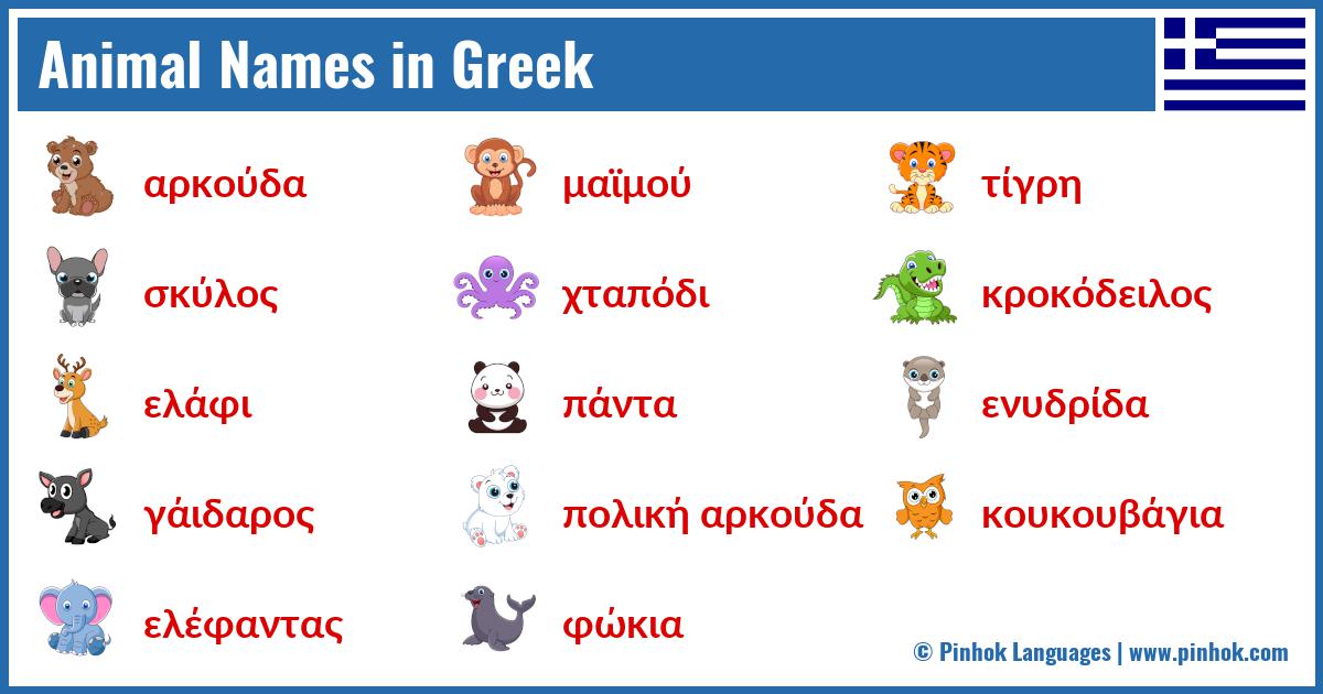 Animal Names in Greek