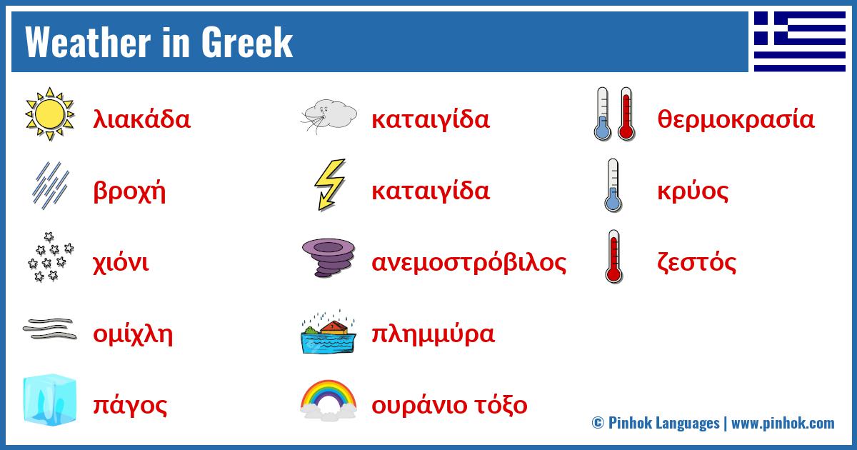 Weather in Greek