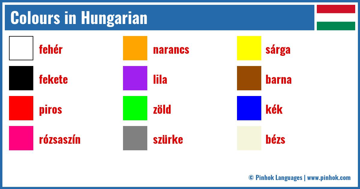 Colours in Hungarian