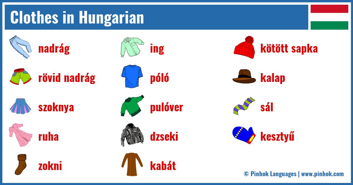 Clothes in Hungarian