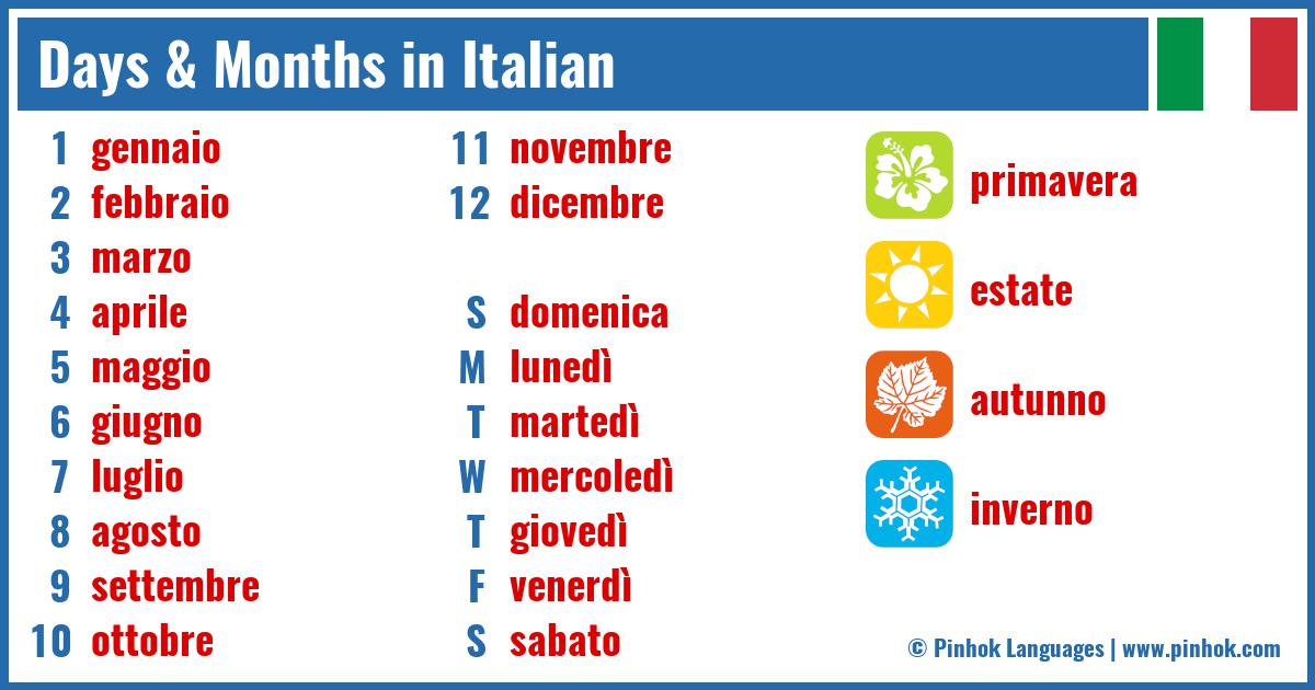 Days & Months in Italian