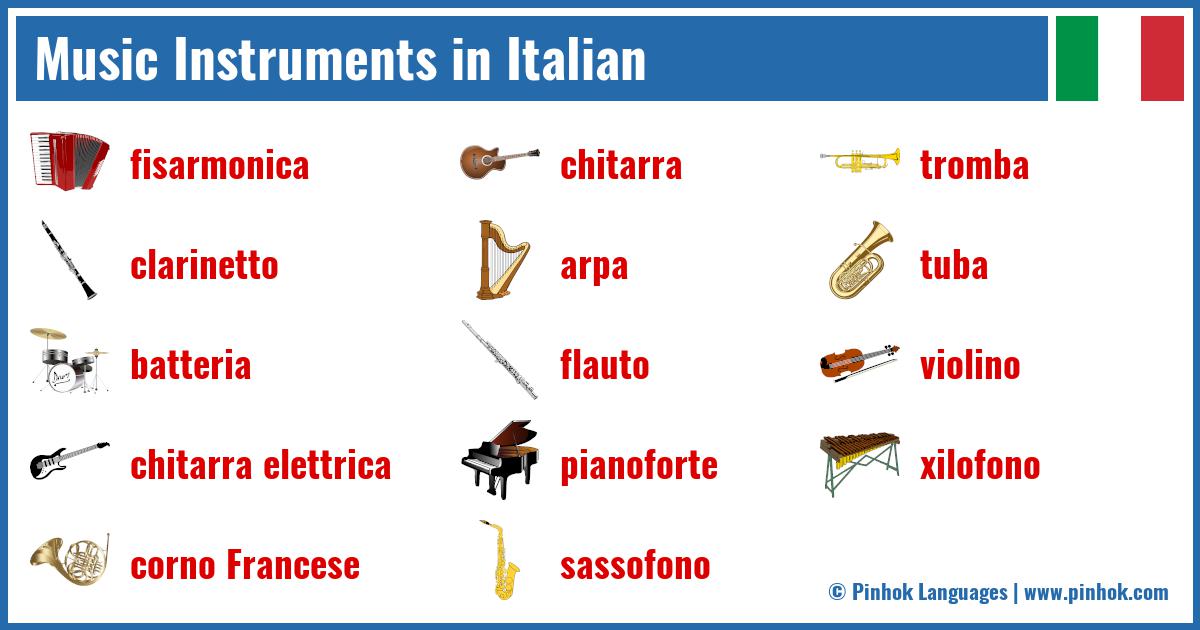 Music Instruments in Italian