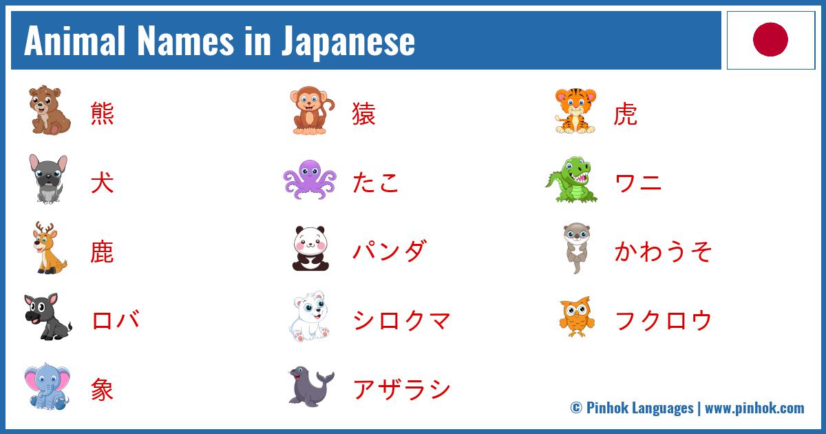 Animal Names in Japanese