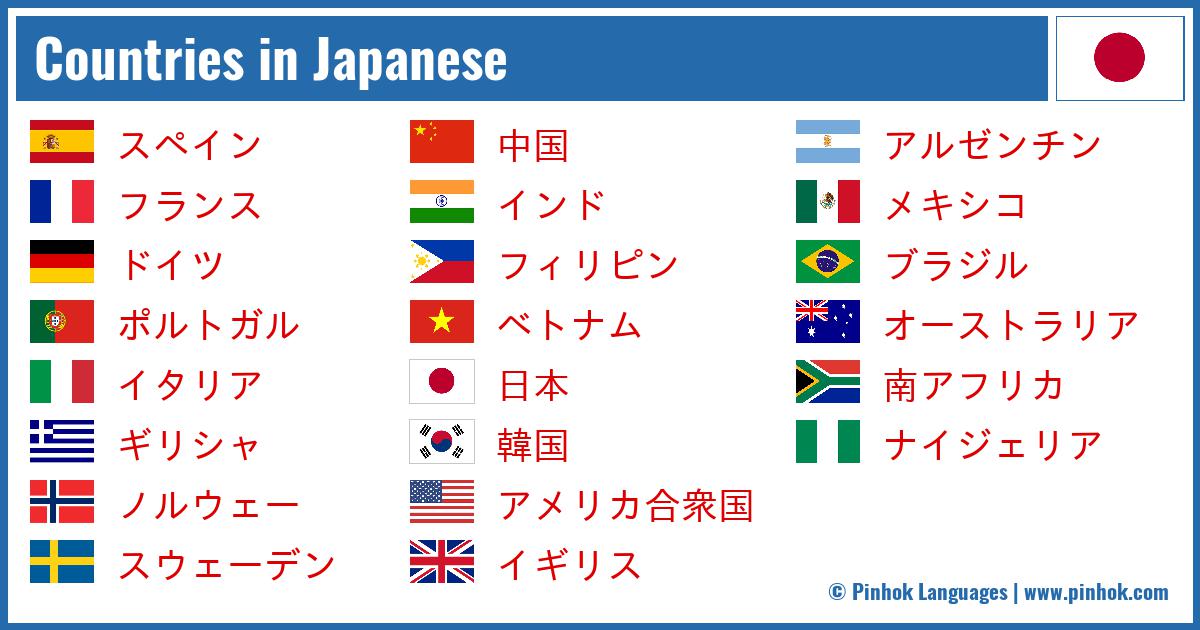 Countries in Japanese