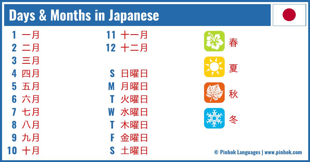 Days & Months in Japanese