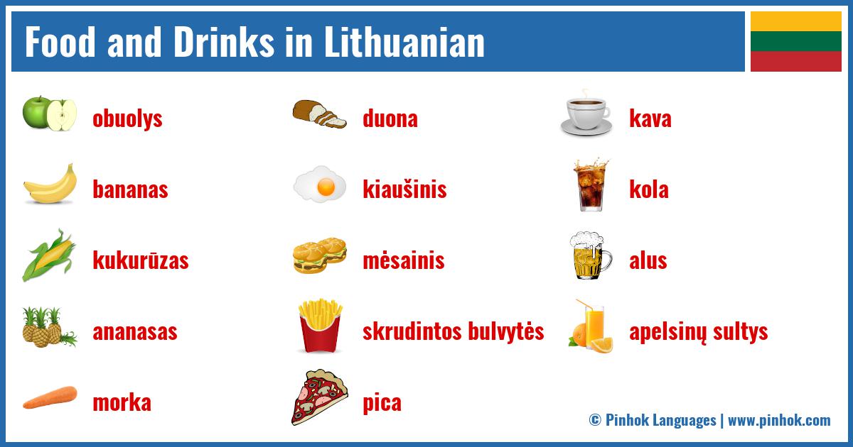 Food and Drinks in Lithuanian
