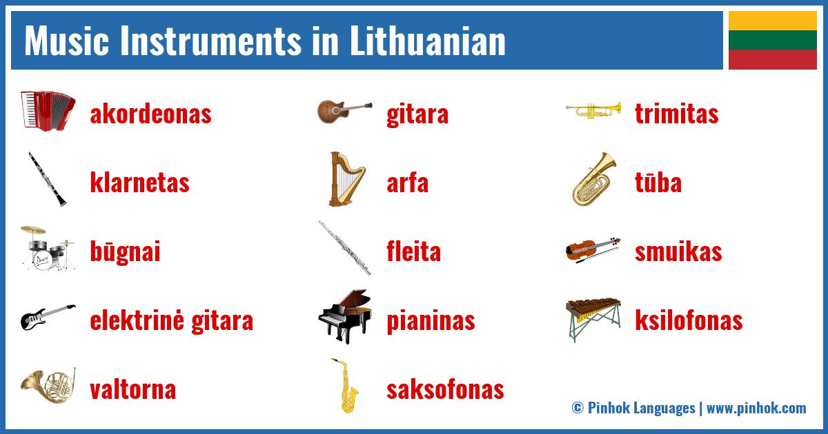 Music Instruments in Lithuanian