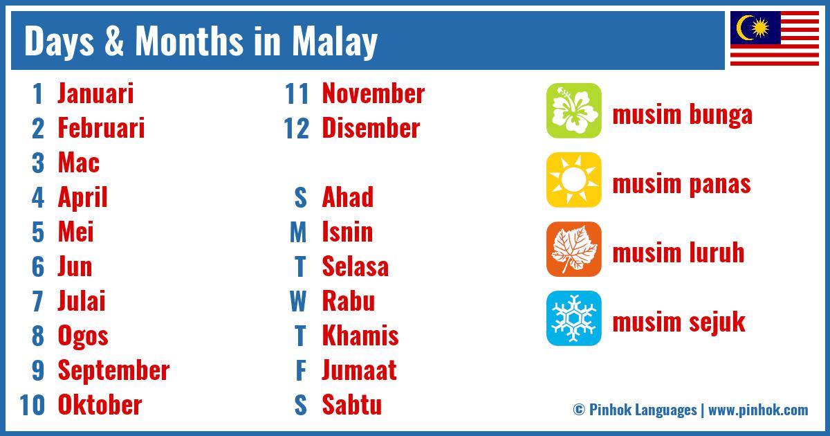 Days & Months in Malay