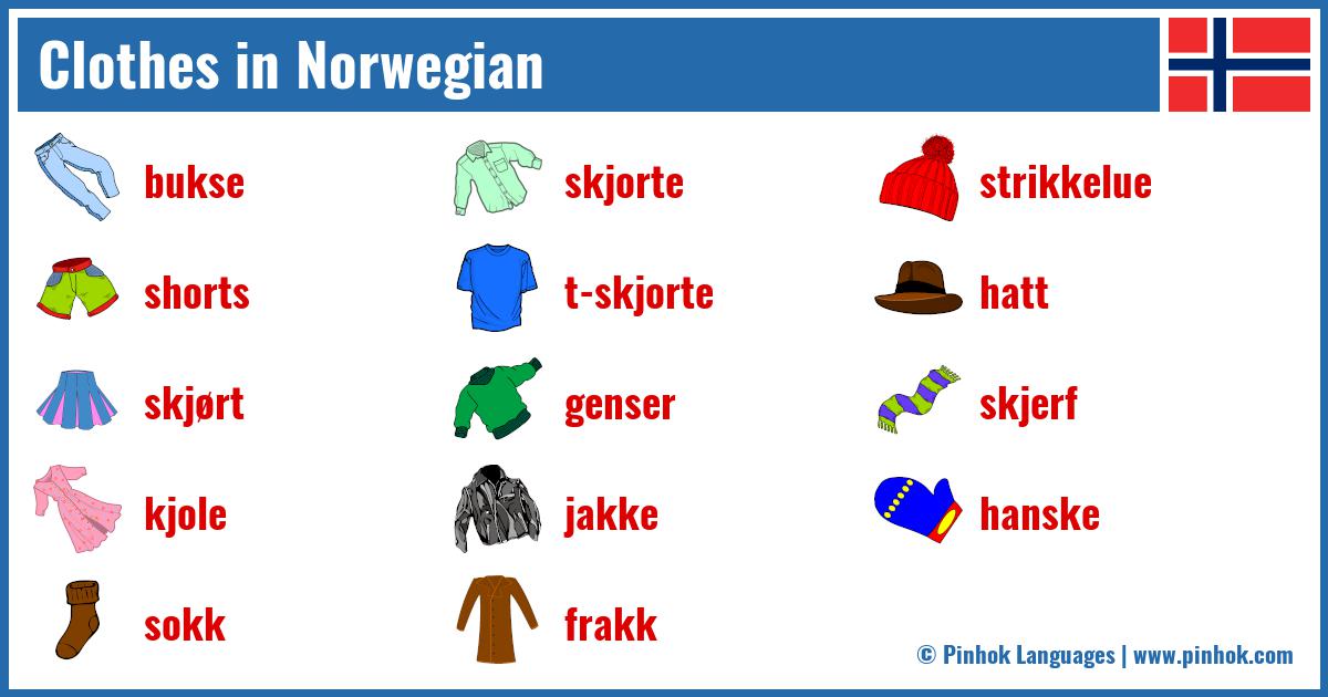 Clothes in Norwegian