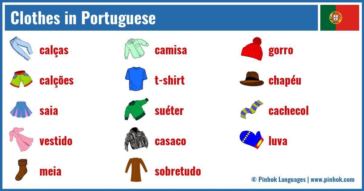 Clothes in Portuguese