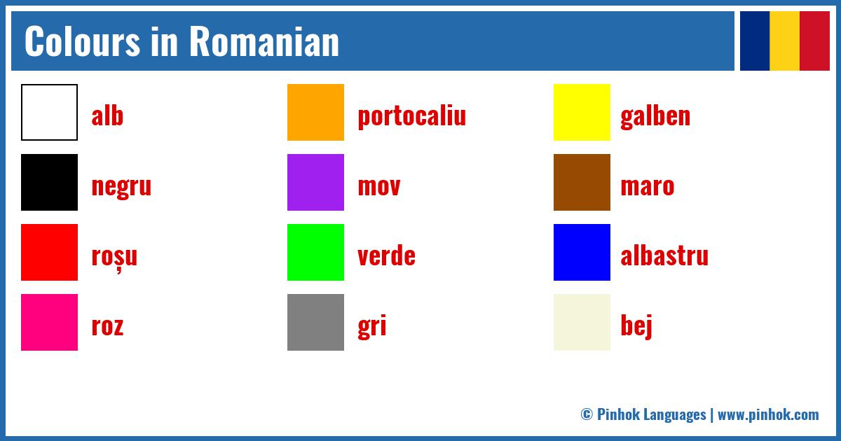 Colours in Romanian