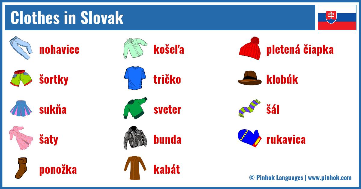 Clothes in Slovak