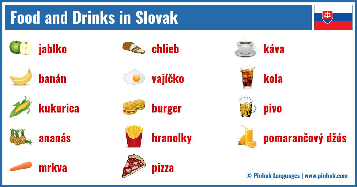 Food and Drinks in Slovak